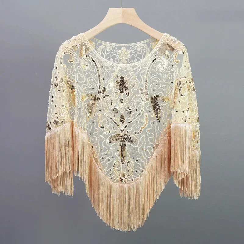 Bling Tasseled Sequined Blouse