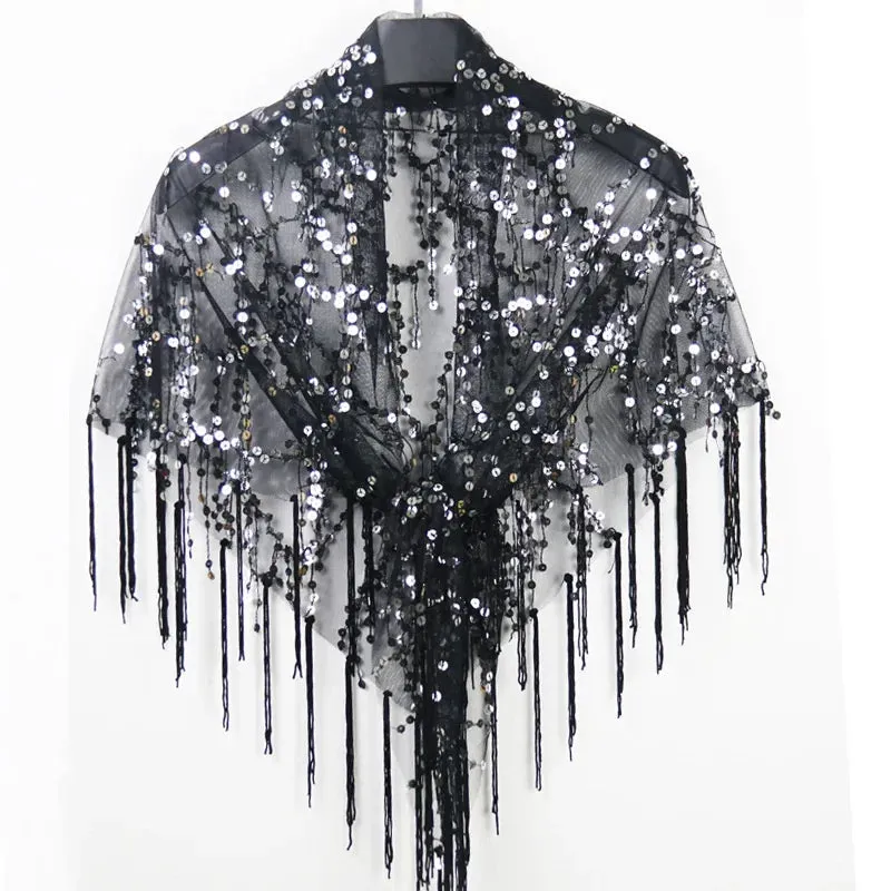 Bling Tasseled Sequined Blouse