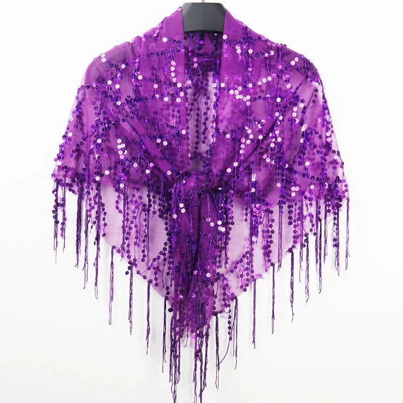 Bling Tasseled Sequined Blouse