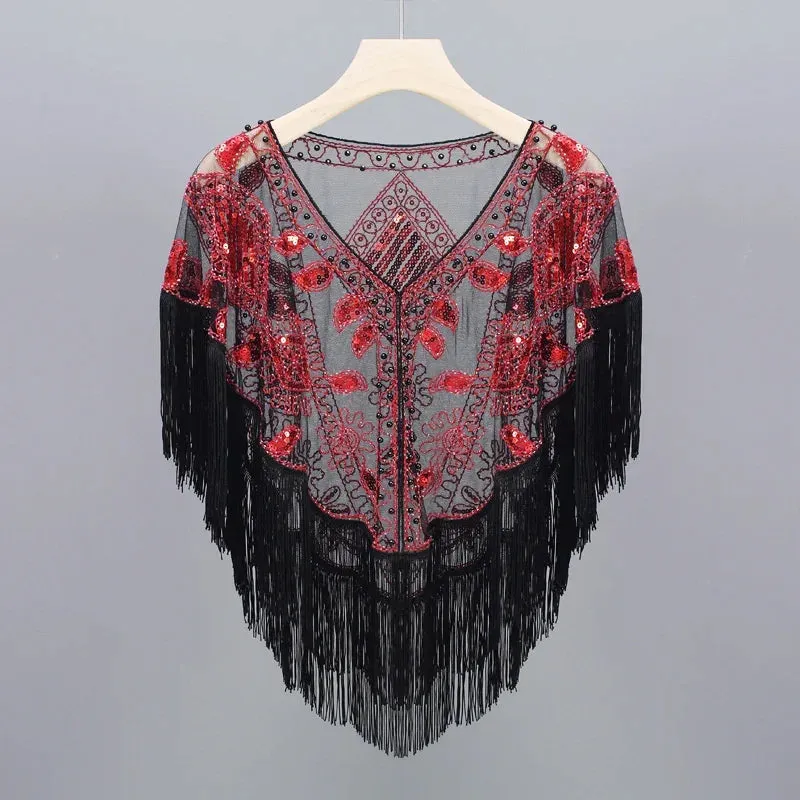 Bling Tasseled Sequined Blouse