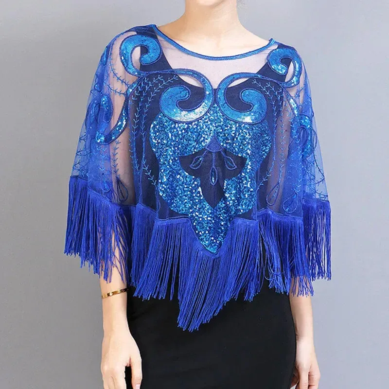Bling Tasseled Sequined Blouse