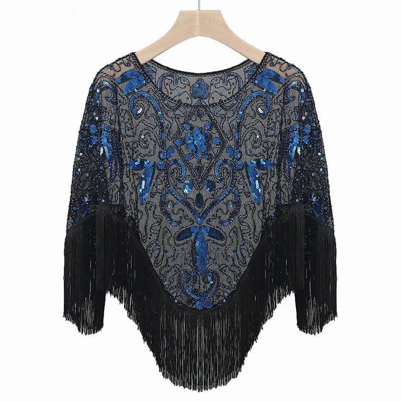 Bling Tasseled Sequined Blouse