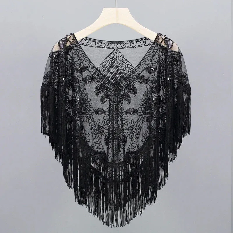 Bling Tasseled Sequined Blouse