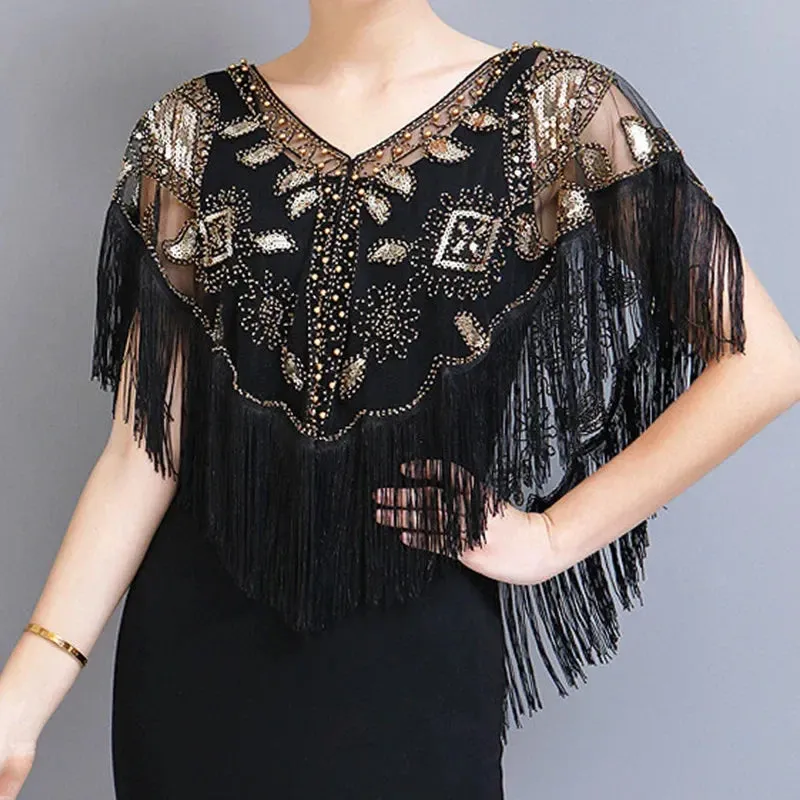 Bling Tasseled Sequined Blouse