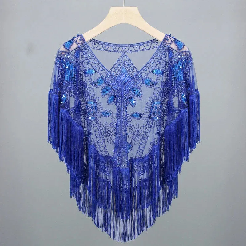 Bling Tasseled Sequined Blouse