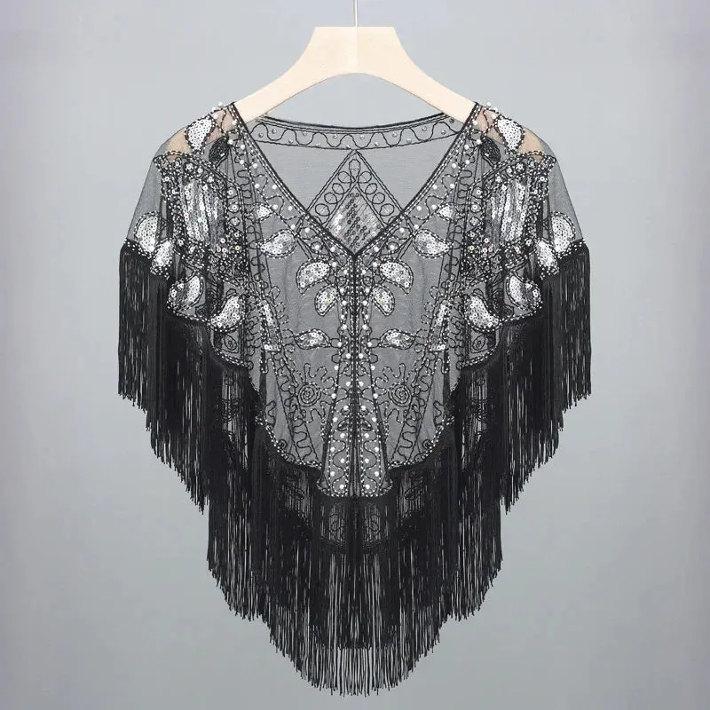 Bling Tasseled Sequined Blouse