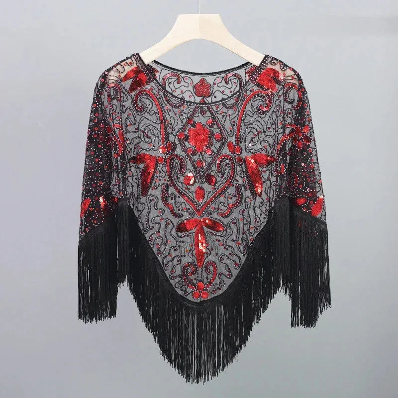 Bling Tasseled Sequined Blouse
