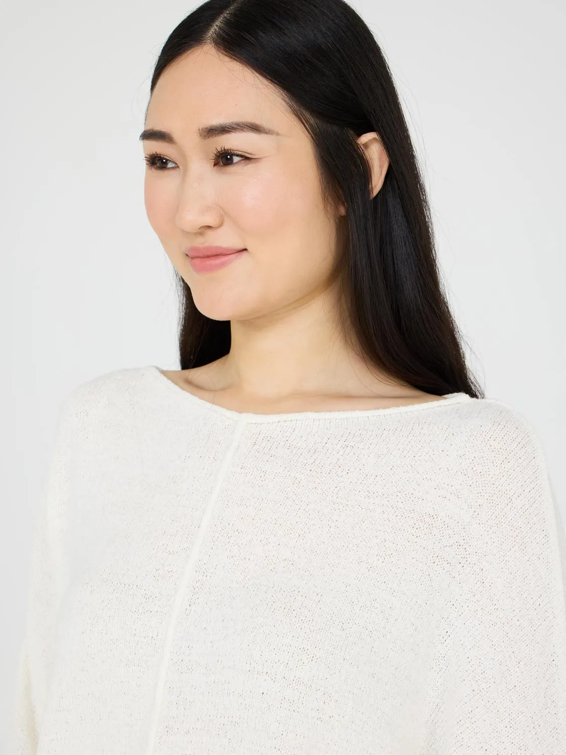 Boat Neck Dolman Sleeve Sweater