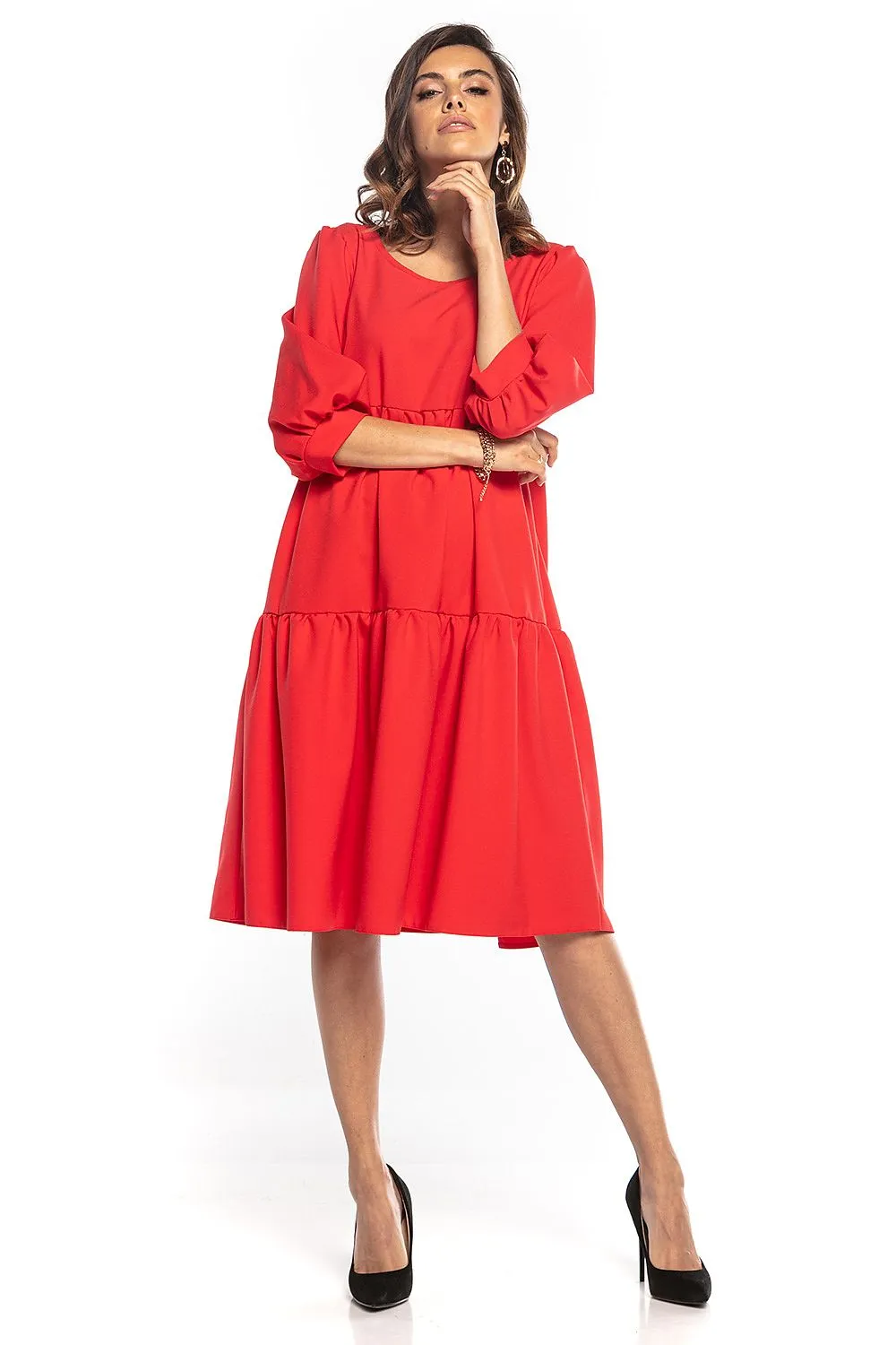 Bouffant Sleeve Flared Daydress