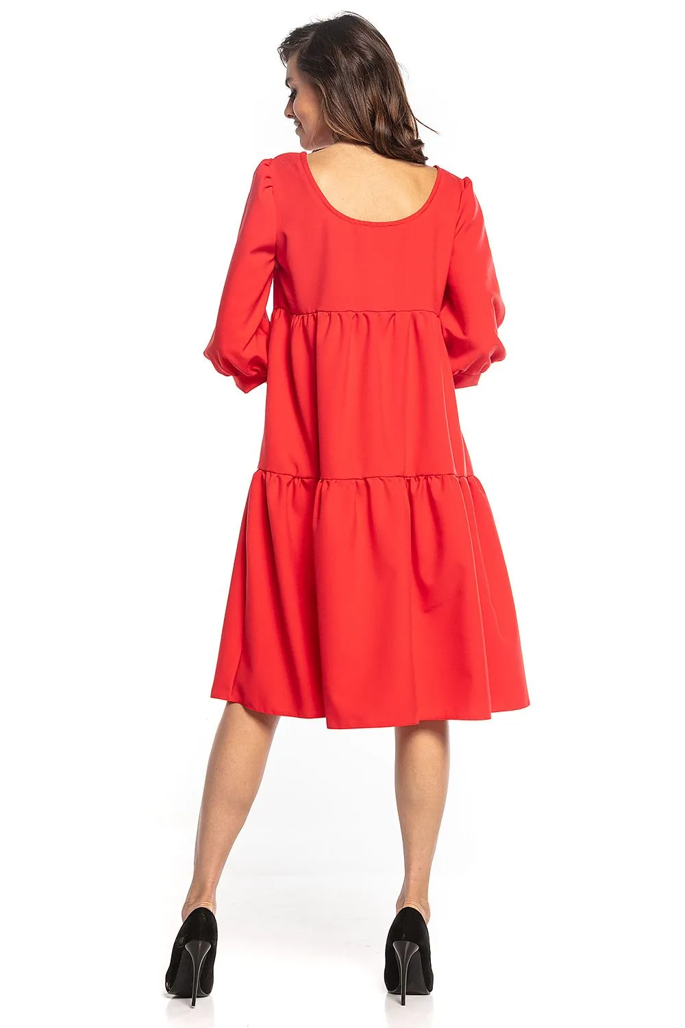 Bouffant Sleeve Flared Daydress