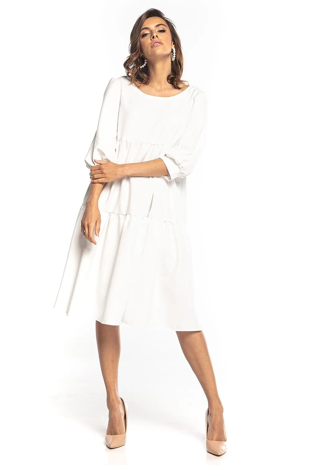 Bouffant Sleeve Flared Daydress