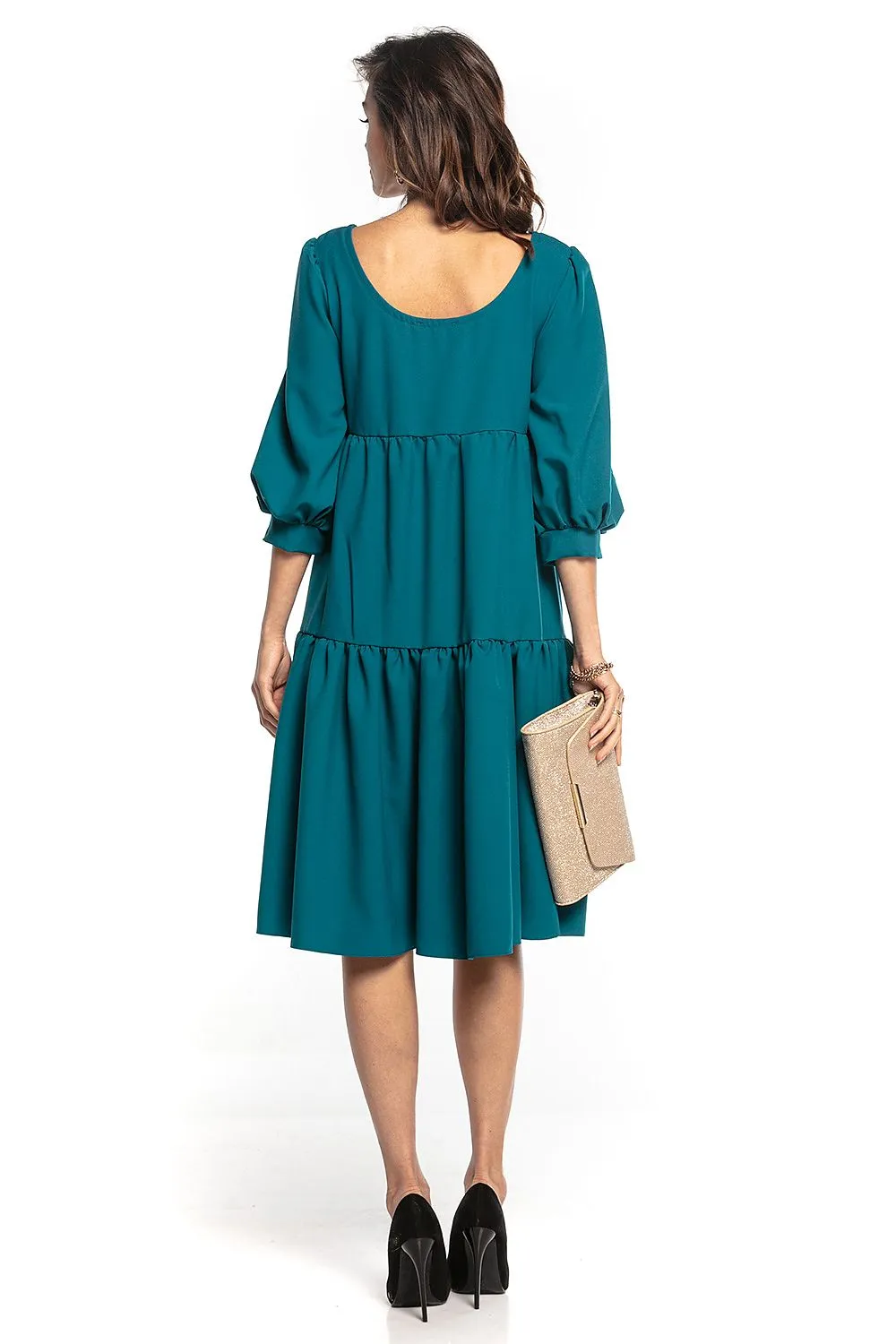 Bouffant Sleeve Flared Daydress