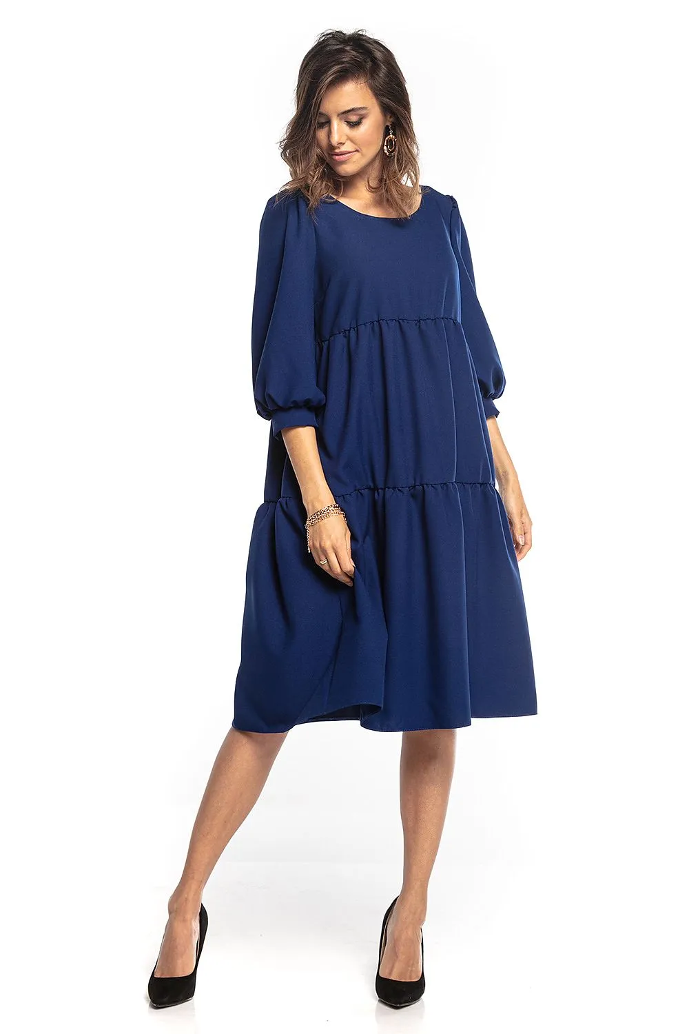 Bouffant Sleeve Flared Daydress
