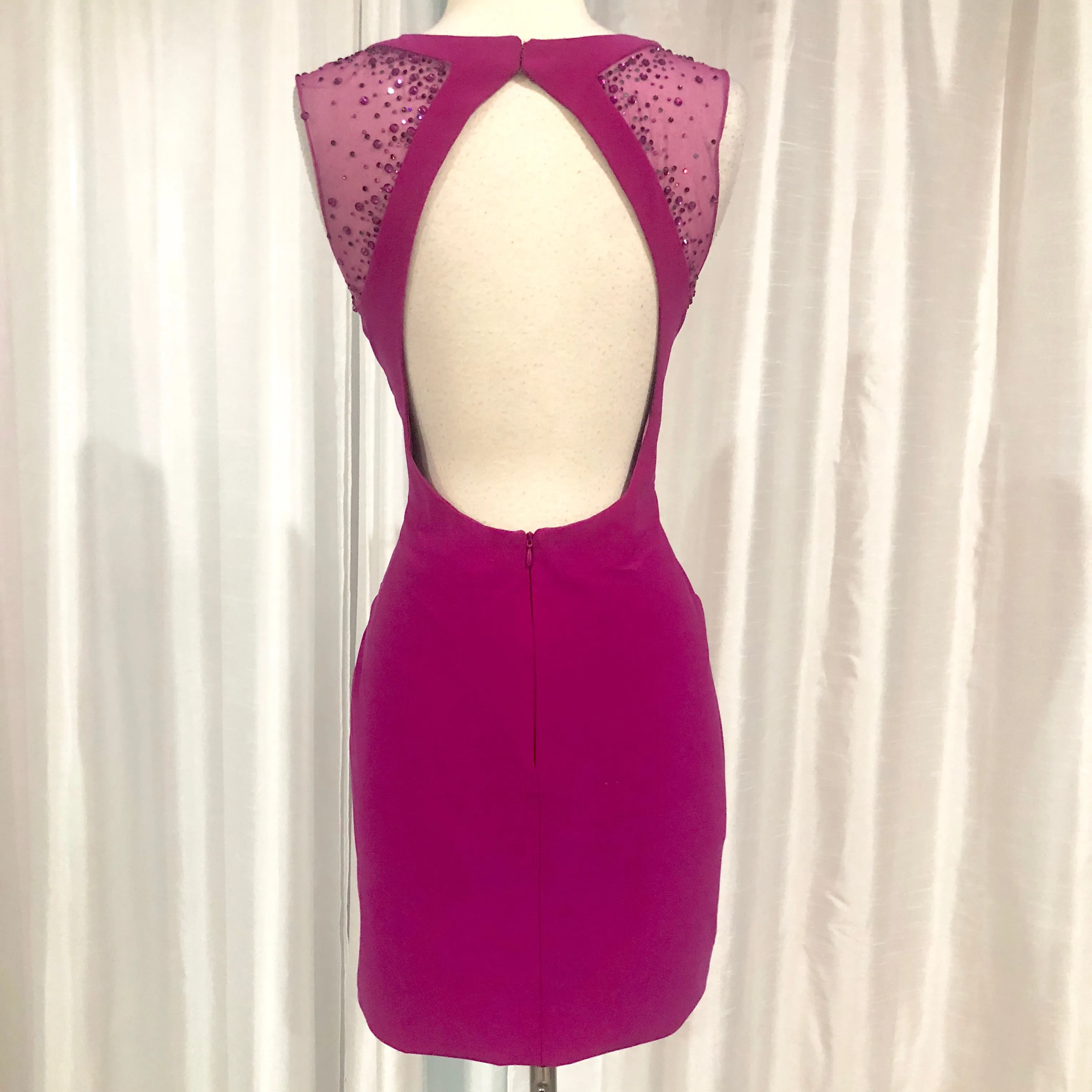 BOUTIQUE Short Fuchsia Form Fitting Gown Size M