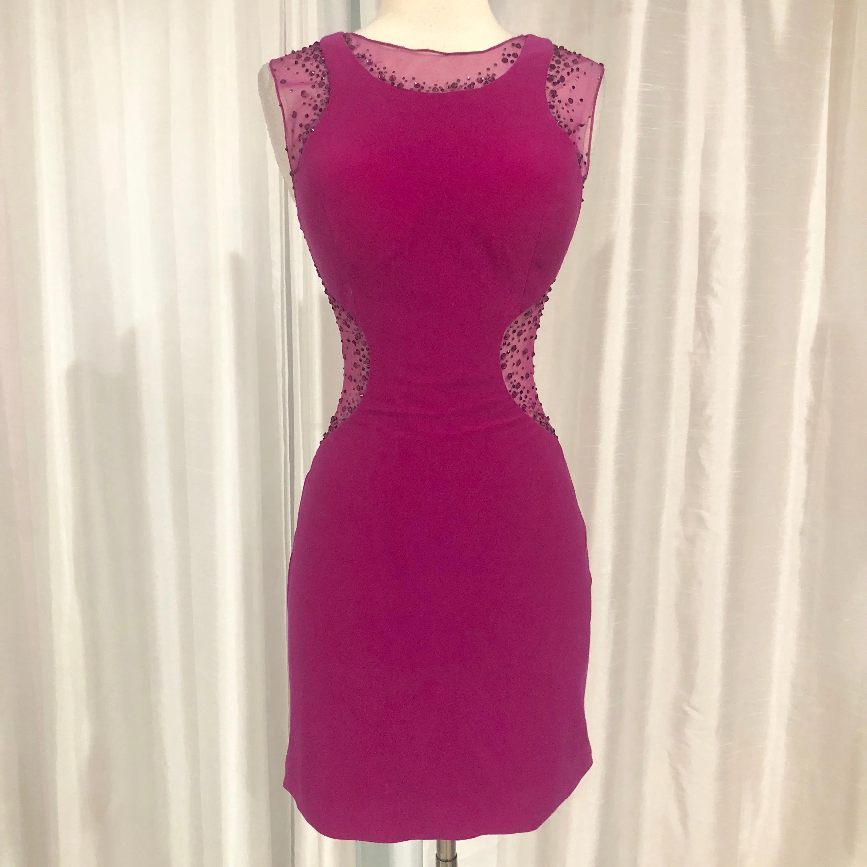BOUTIQUE Short Fuchsia Form Fitting Gown Size M