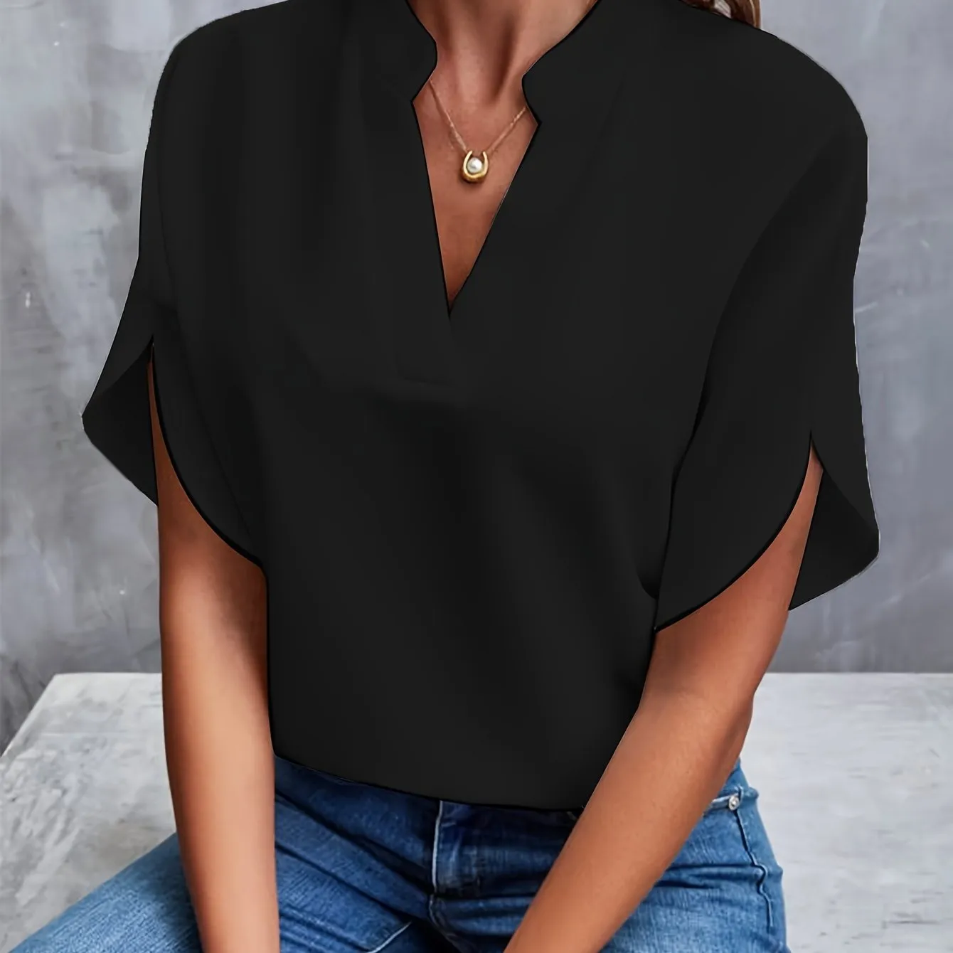 Brockwell® | Flared Sleeve Blouse