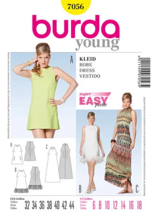Burda Pattern 7056 Women's Dress