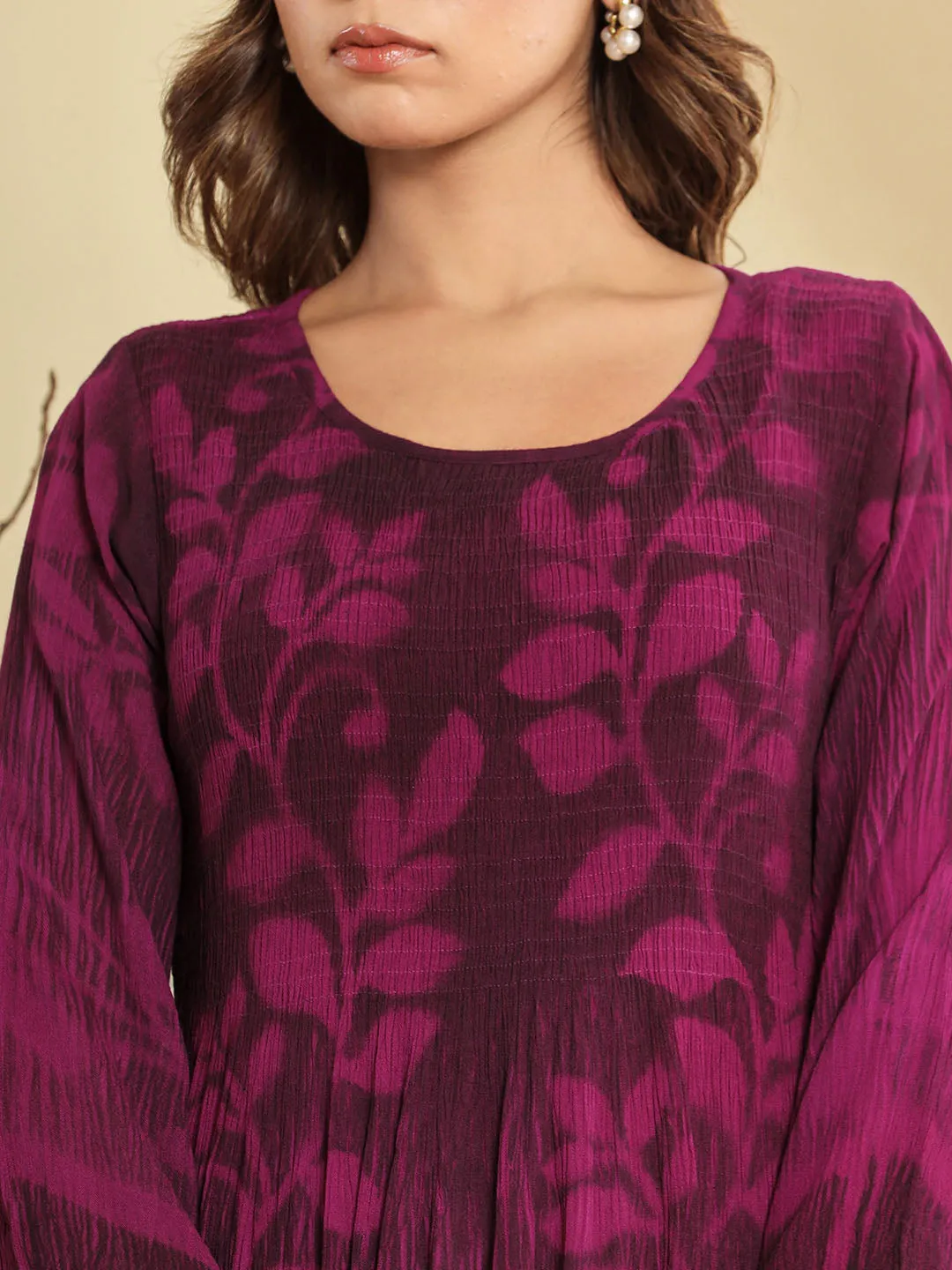 Buy Maroon Comfort Fit Rayon Ethnic Dress for Women Online - Zola