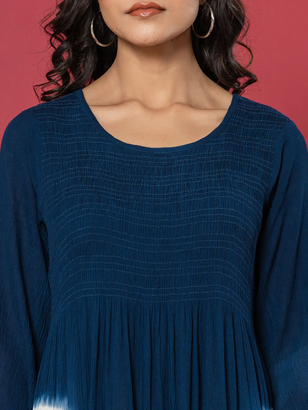 Buy NavyBlue Comfort Fit Rayon Ethnic Dress for Women Online-Zola