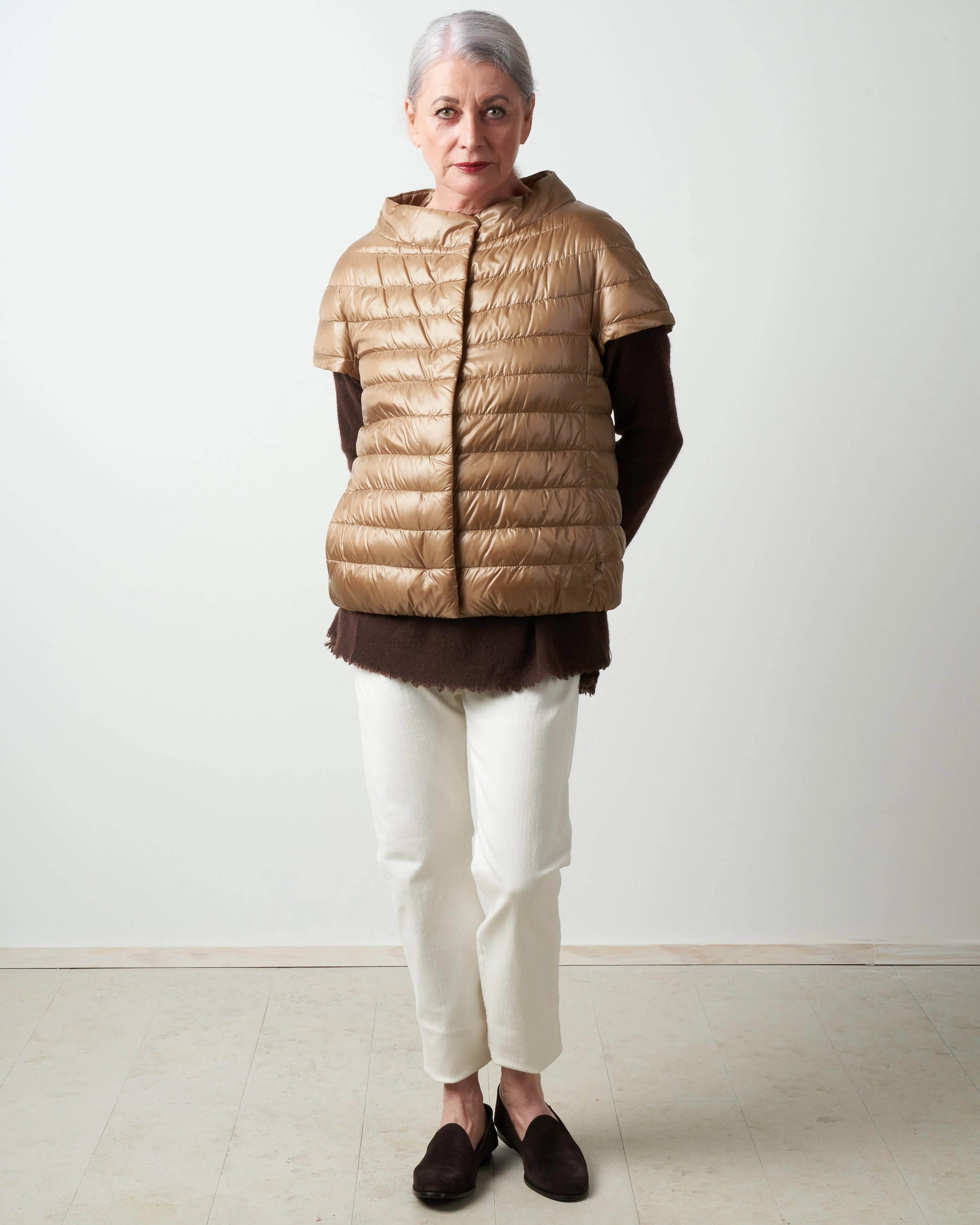 cap sleeve iconico - camello