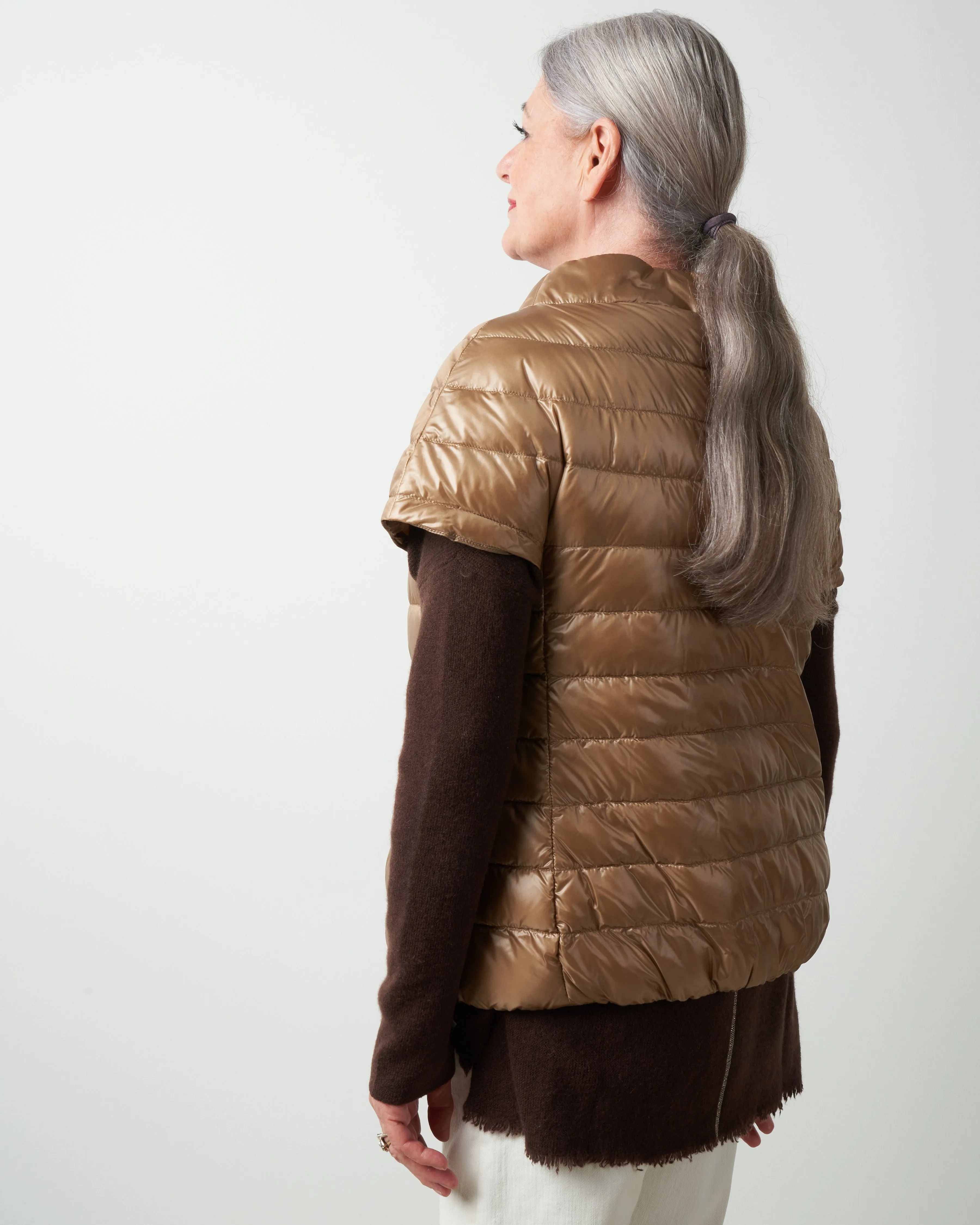 cap sleeve iconico - camello