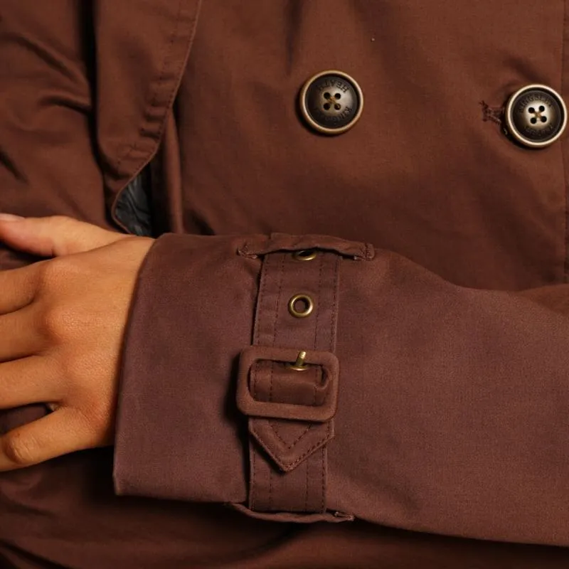 Cape Quarter Trench Coat III - Choc