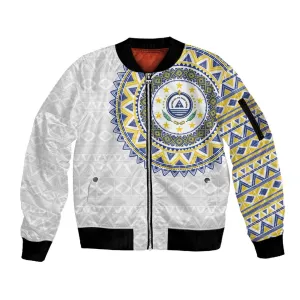 Cape Verde African Tribal Pattern Sleeve Zip Bomber Jacket Chest Arm Tattoo LT15