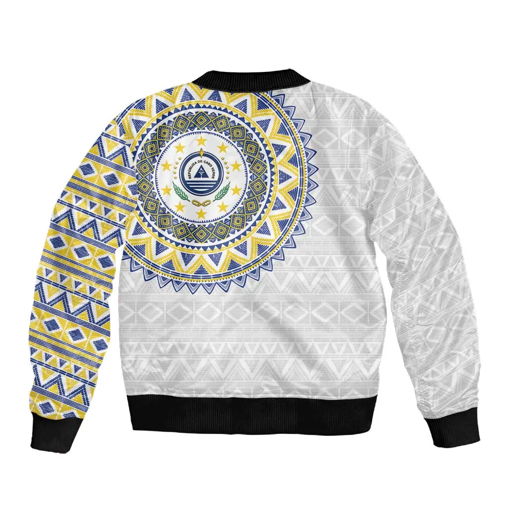 Cape Verde African Tribal Pattern Sleeve Zip Bomber Jacket Chest Arm Tattoo LT15