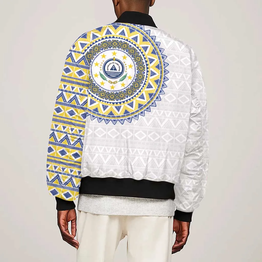 Cape Verde African Tribal Pattern Sleeve Zip Bomber Jacket Chest Arm Tattoo LT15