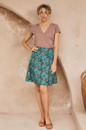 Chameleon Reversible Skirt - Bluebell & Enoki