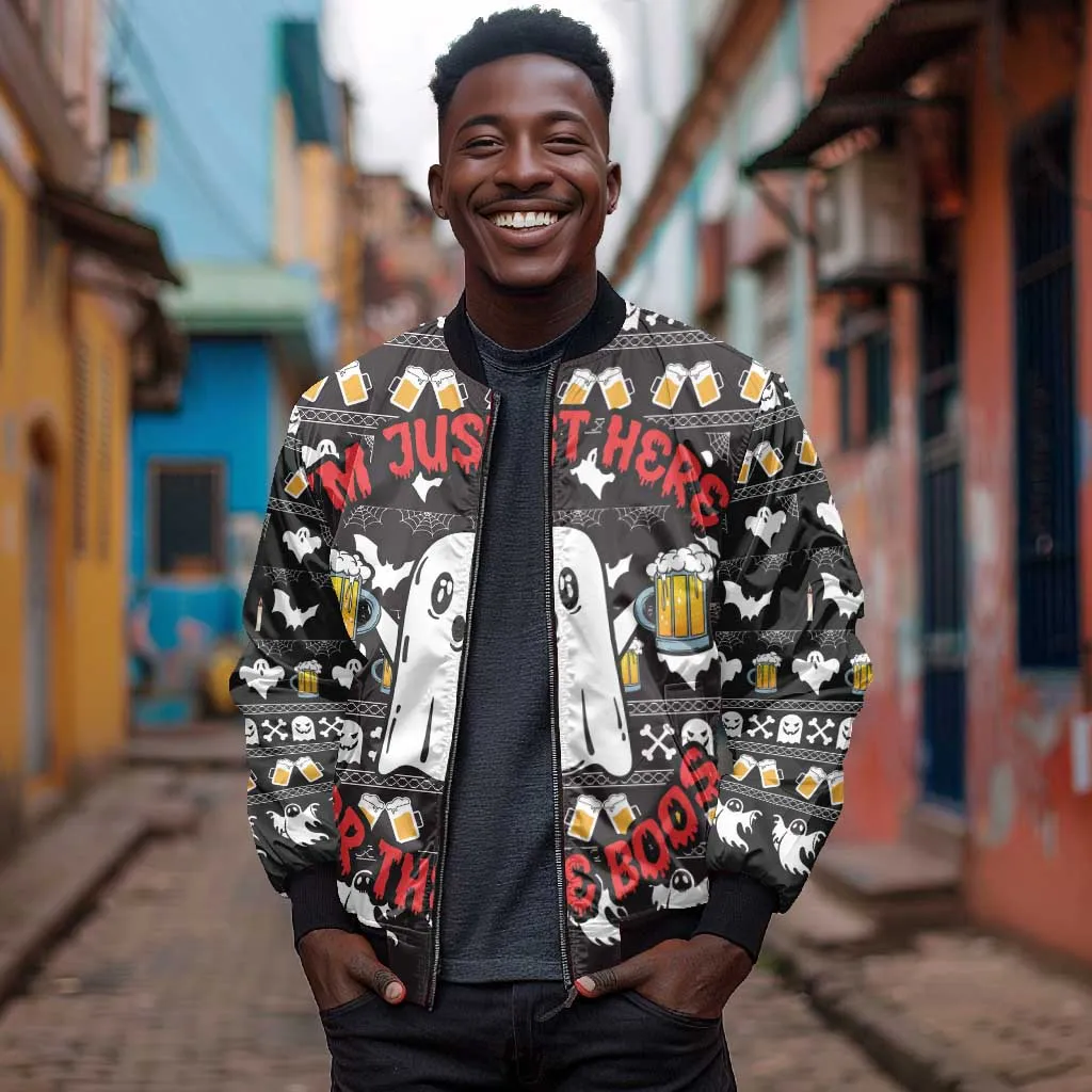Christmas Africa Boo Beer Bomber Jacket I'm Just Here For The Boss DT03