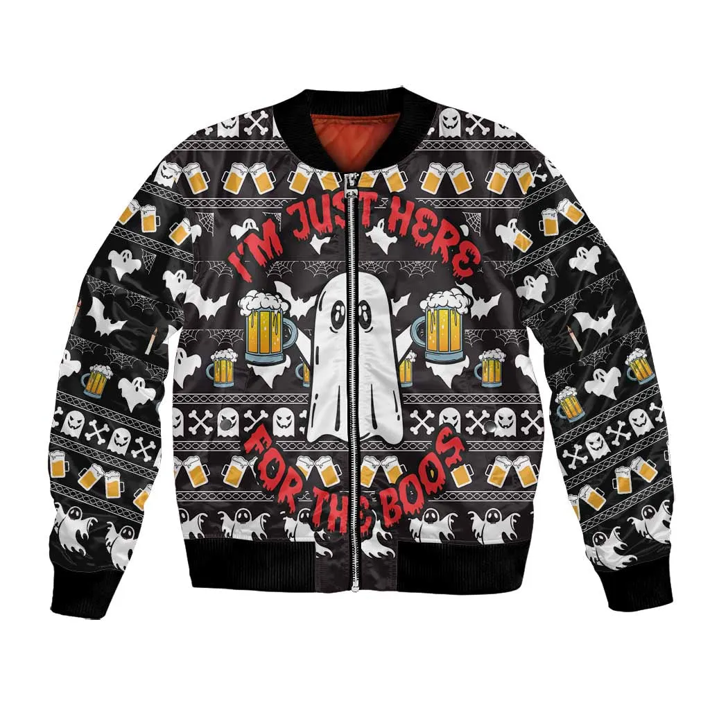 Christmas Africa Boo Beer Bomber Jacket I'm Just Here For The Boss DT03