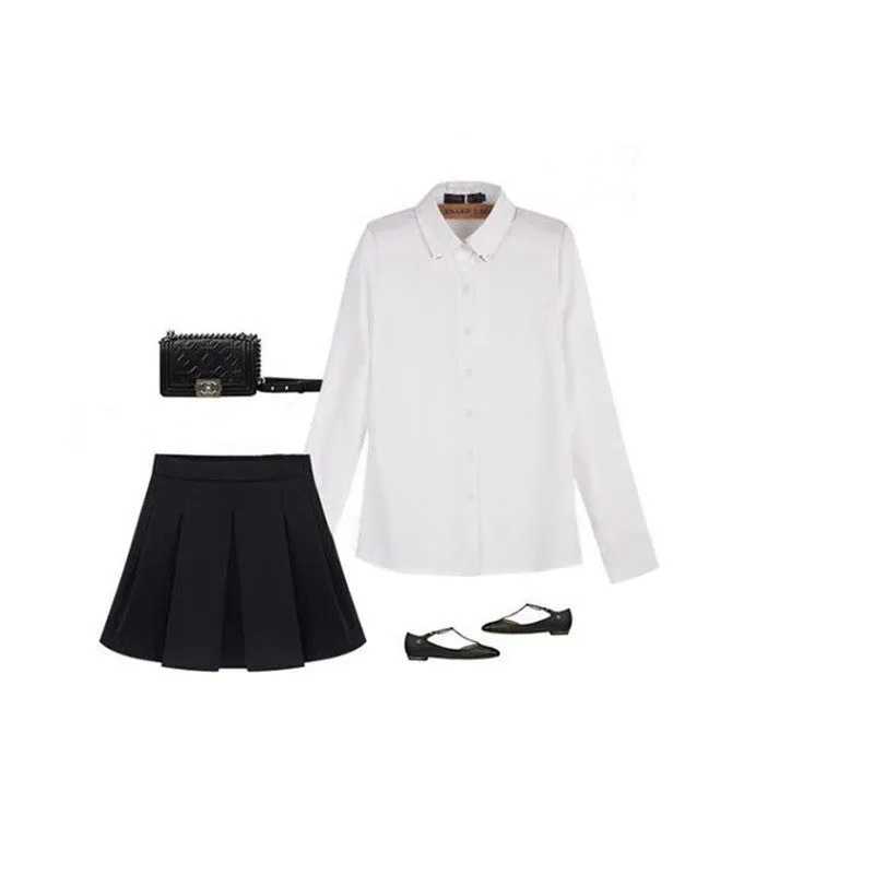 Clothes For Women Blouses Top Chiffon Shirts White Blouse Plus Size Ladies Office Shirt