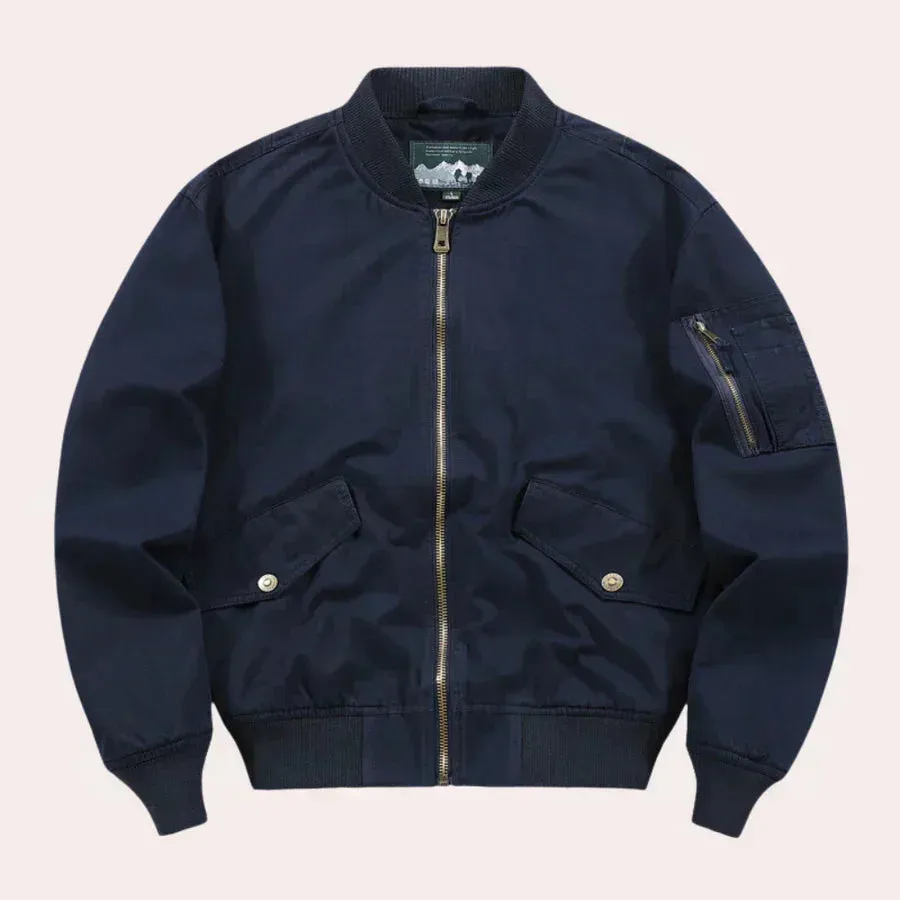 Corbin | Κλασικό bomber μπουφάν για άνδρες με πλαϊνές τσέπες - στυλάτο ελαφρύ μπουφάν με φερμουάρ για casual και outdoor ρούχα