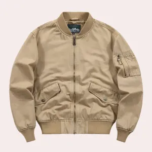 Corbin | Κλασικό bomber μπουφάν για άνδρες με πλαϊνές τσέπες - στυλάτο ελαφρύ μπουφάν με φερμουάρ για casual και outdoor ρούχα