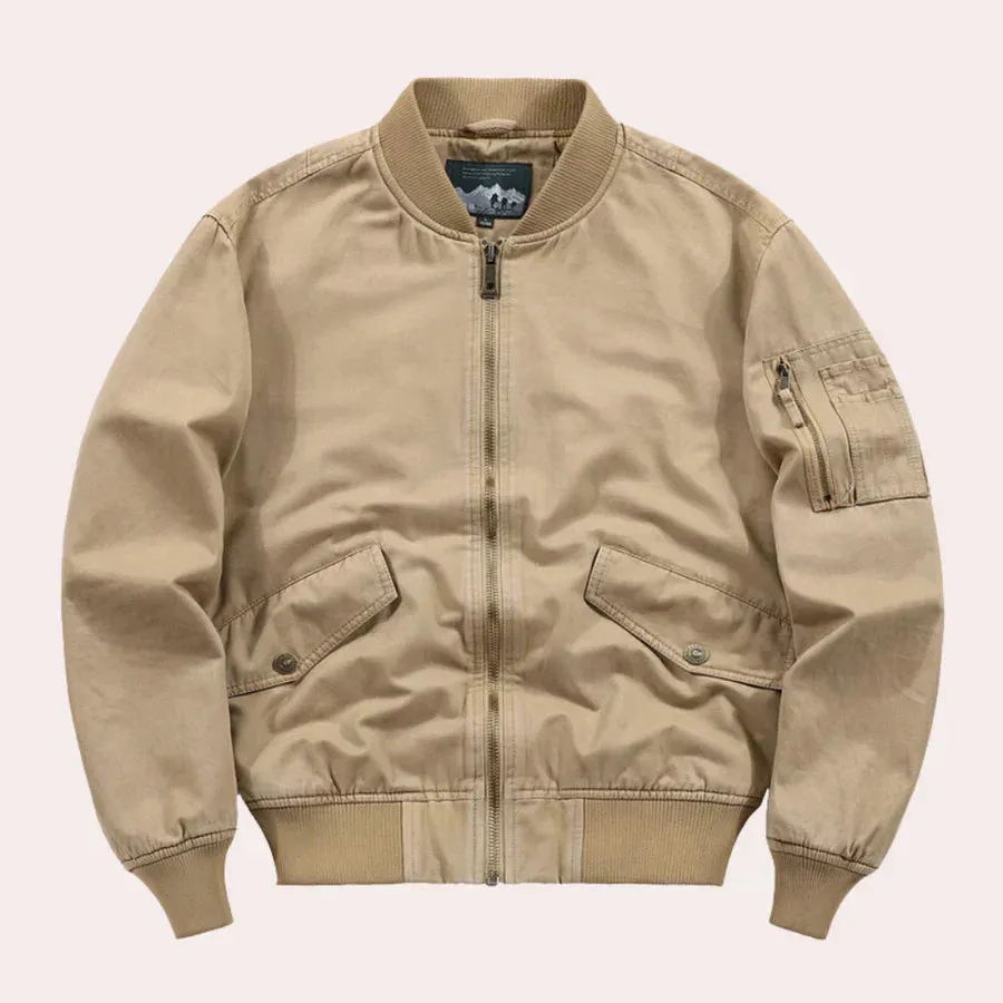 Corbin | Κλασικό bomber μπουφάν για άνδρες με πλαϊνές τσέπες - στυλάτο ελαφρύ μπουφάν με φερμουάρ για casual και outdoor ρούχα