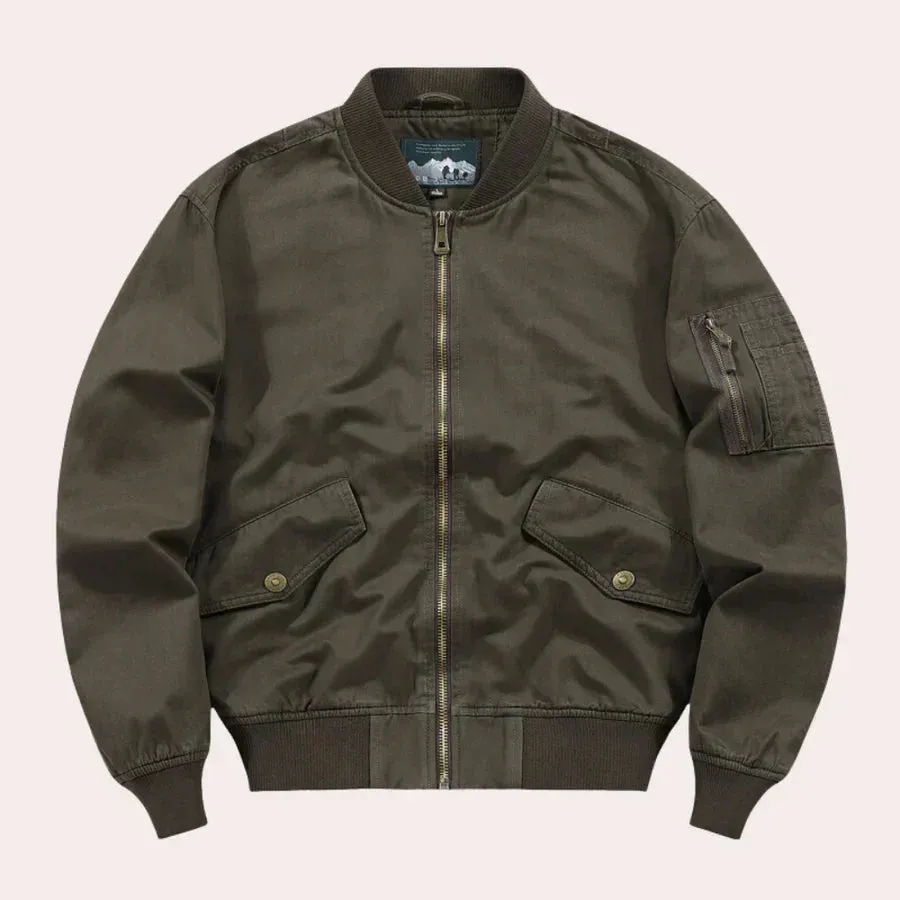 Corbin | Κλασικό bomber μπουφάν για άνδρες με πλαϊνές τσέπες - στυλάτο ελαφρύ μπουφάν με φερμουάρ για casual και outdoor ρούχα