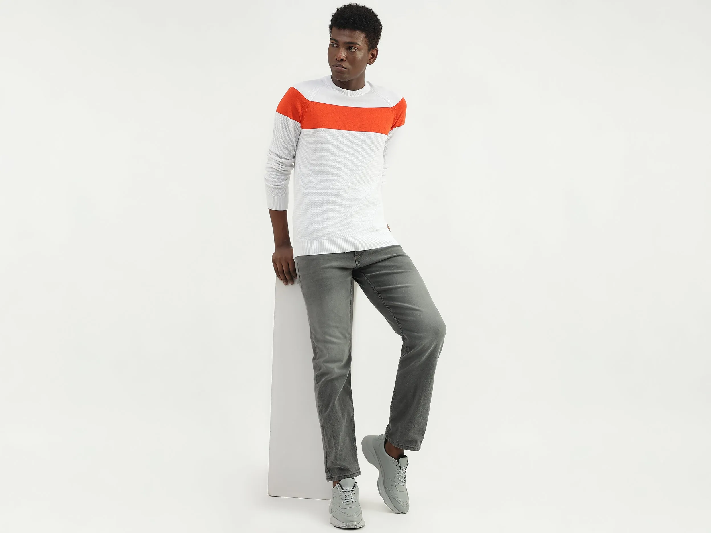 Cotton Printed Round Neck Mens Sweaters