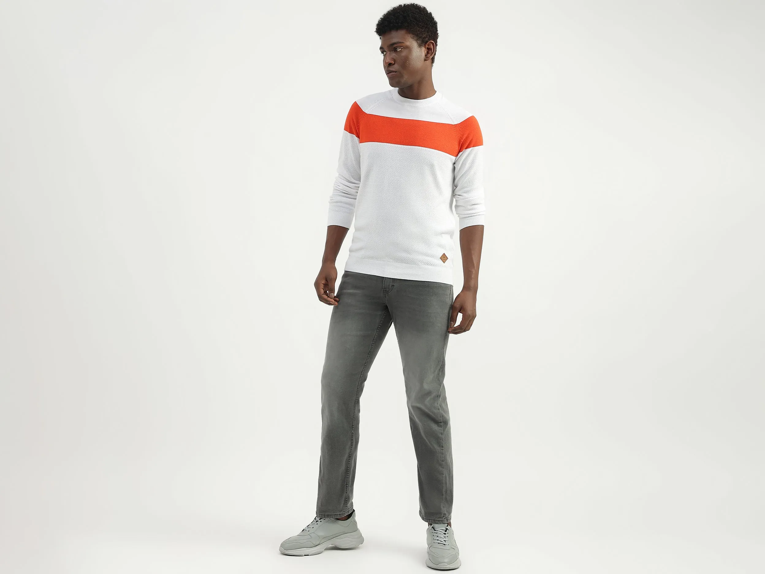Cotton Printed Round Neck Mens Sweaters