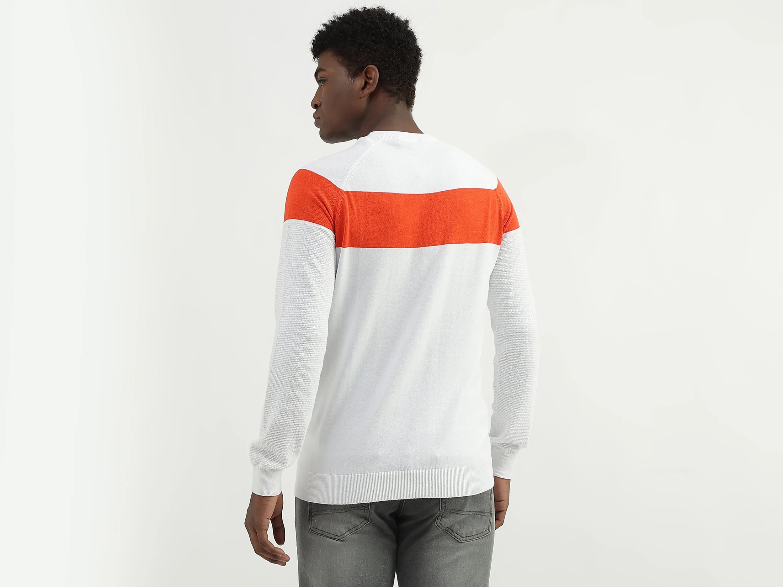 Cotton Printed Round Neck Mens Sweaters