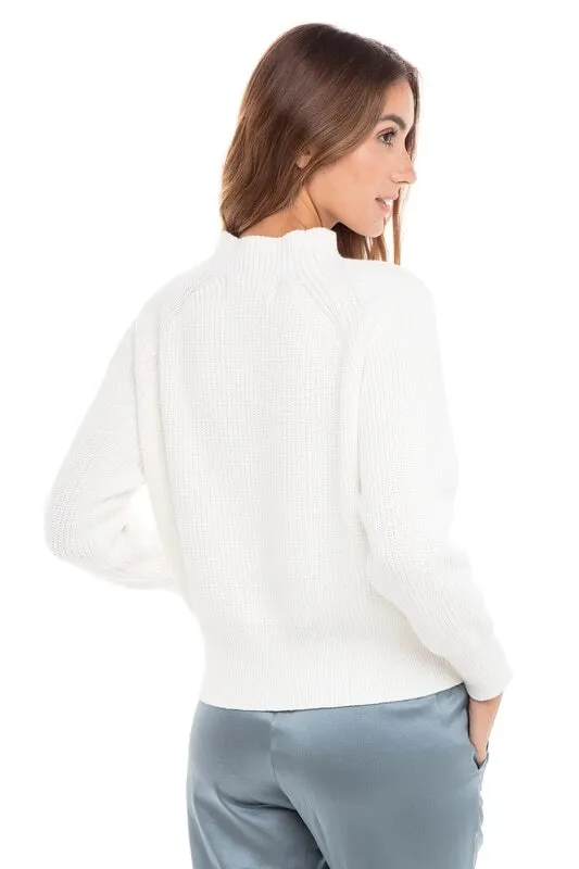 Cotton/Cashmere Mock Neck Sweaters