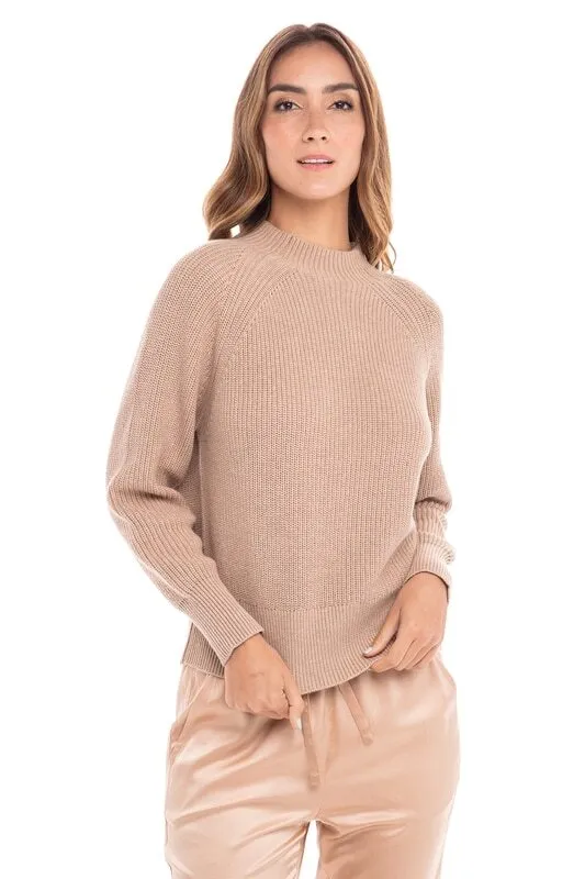 Cotton/Cashmere Mock Neck Sweaters