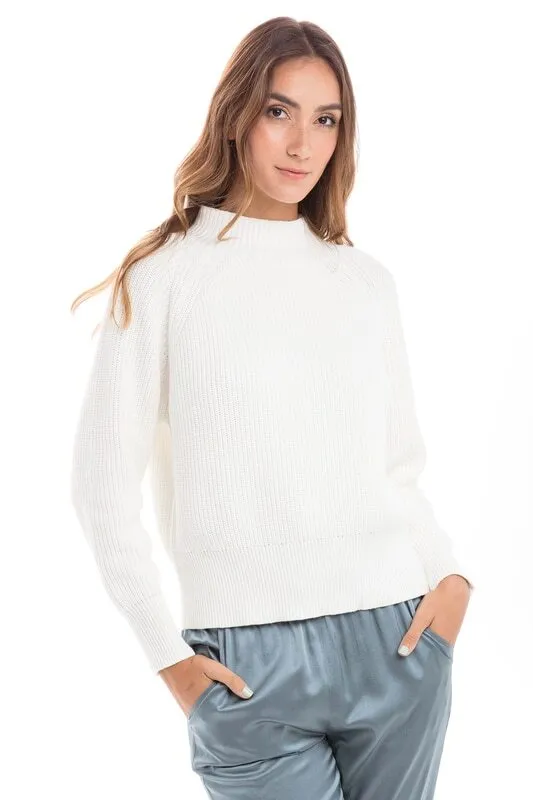 Cotton/Cashmere Mock Neck Sweaters