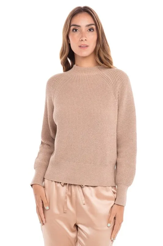 Cotton/Cashmere Mock Neck Sweaters