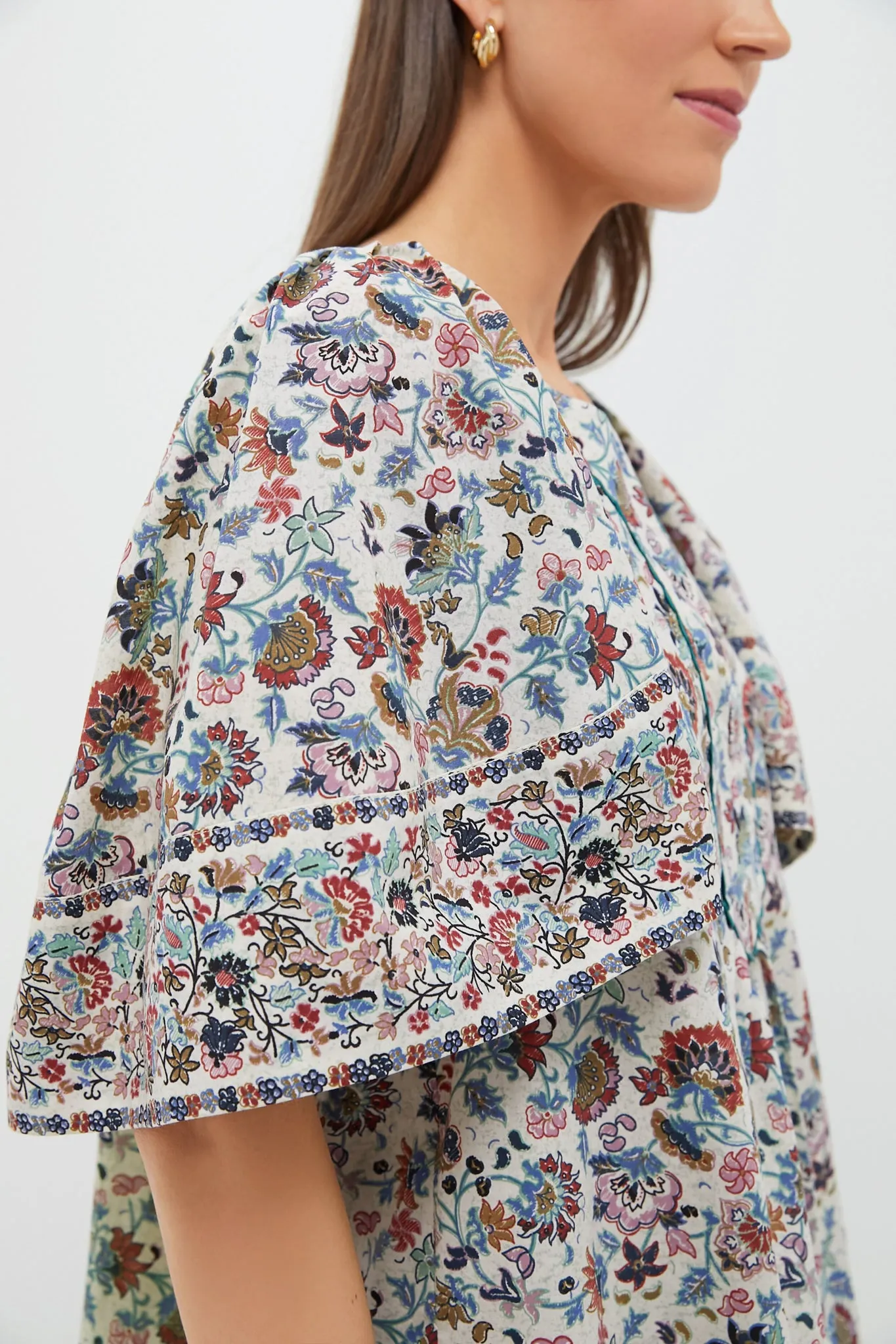 Cream Chintz Finley Flutter Sleeve Top