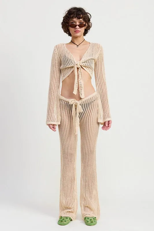 Crochet Cropped Top with Front Tie