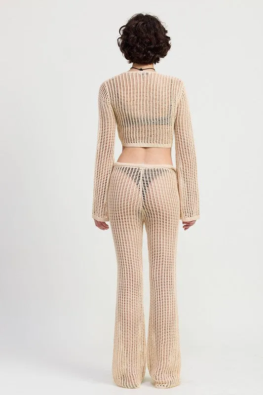 Crochet Cropped Top with Front Tie
