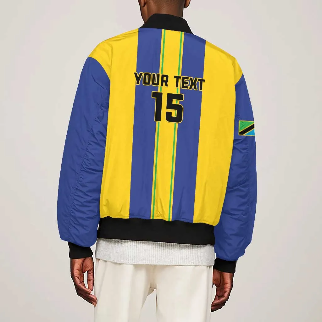 Custom Afro Tanzania Football Bomber Jacket We Are Champions LT15