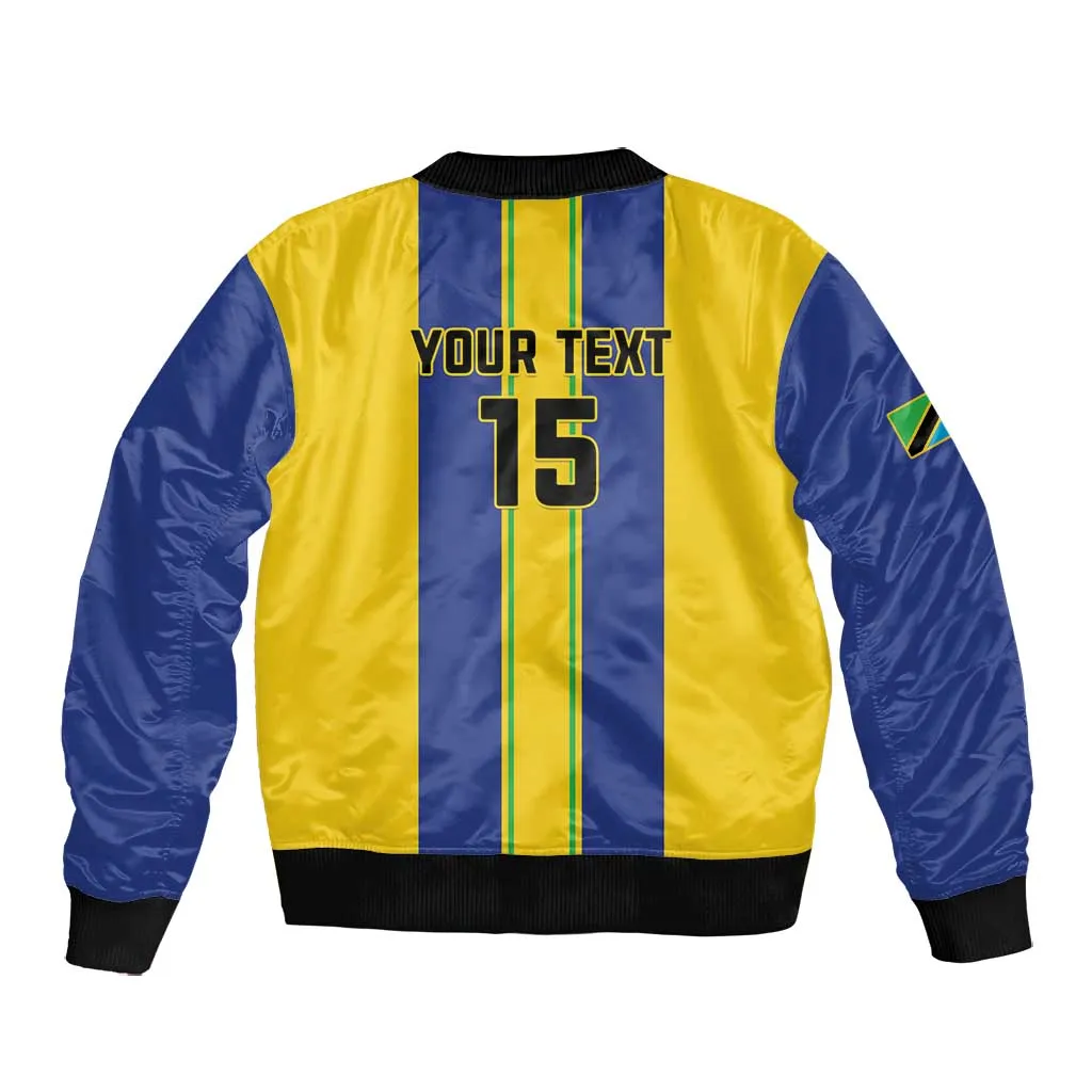 Custom Afro Tanzania Football Bomber Jacket We Are Champions LT15