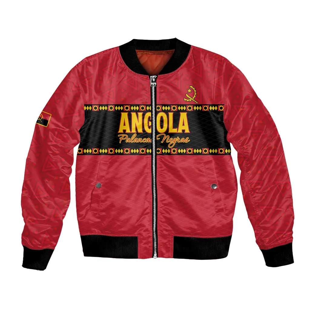 Custom Angola Football Bomber Jacket Viva Palancas Negras LT15